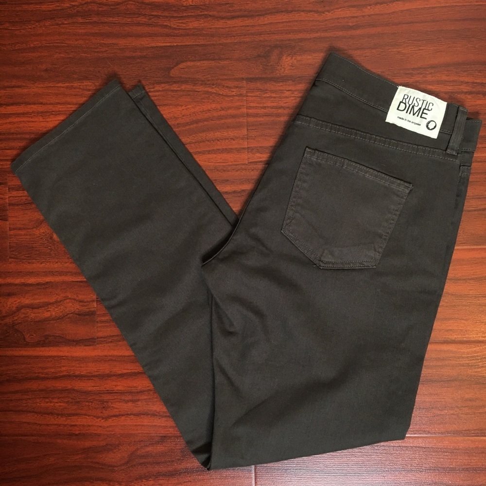 Brown Rustic Denim Slim Fit Jeans